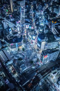 vista del shibuya crossing desde el mirador shibuya sky tokio japon